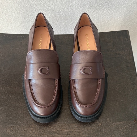 Coach Dark Brown Leah Loafer - Picture 3 of 11